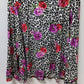 Sofia Intimates Ivory/Black/Purple Animal Print Floral Sleepwear Set