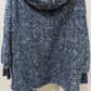 G.I.L.I Dark Blue/White Hooded Faux-Fur Coat
