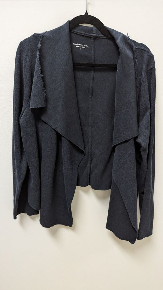 Calvin Klein Jeans Black Knit Raw-Edges Cardigan