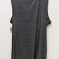 Treasure & Bond Heather Grey Sleeveless Ruched Tee Dress (3X)