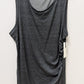 Treasure & Bond Heather Grey Sleeveless Ruched Tee Dress (2X)