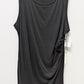 Treasure & Bond Black Sleeveless Ruched Tee Dress