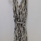 Lane Bryant Ivory/Black Zebra Striped Flared Dress