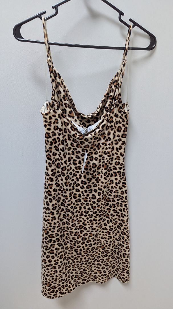 Velvet Torch Brown Leopard Snug Mini Dress