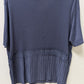 Simply Vera Wang Dark Blue Pleated-Bottom Blouse