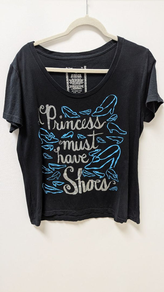 Disney Black "Princess Must Have Shoes" Graphic T-Shirt