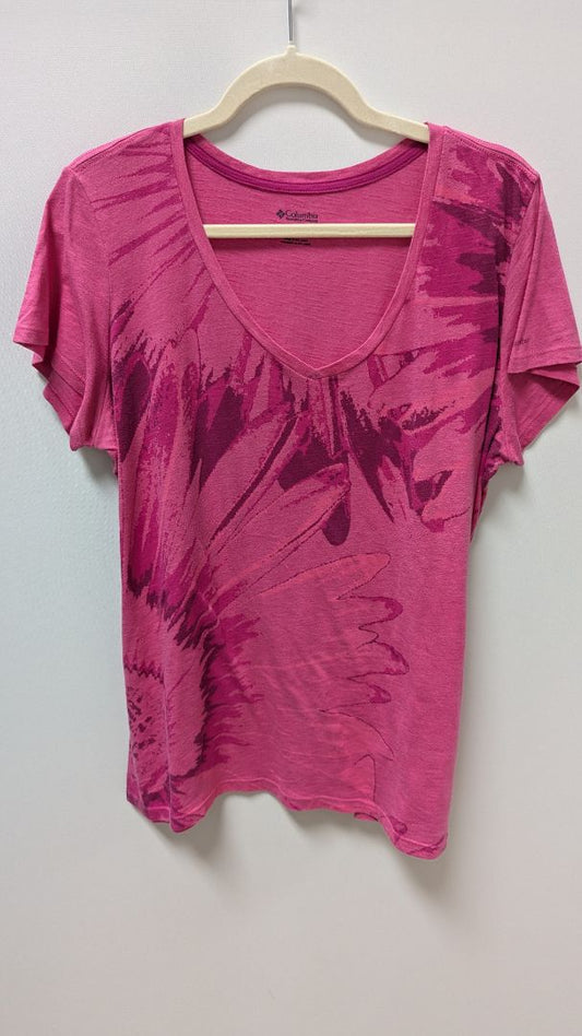Columbia Hot Pink Short-Sleeve Printed T-Shirt