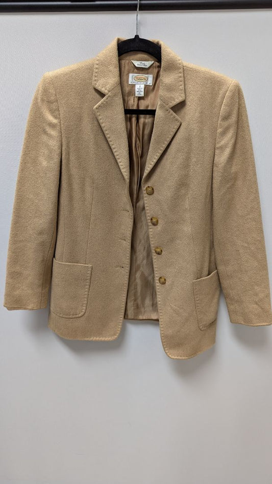 Talbots Petites Light Brown Camel Hair Blazer Jacket