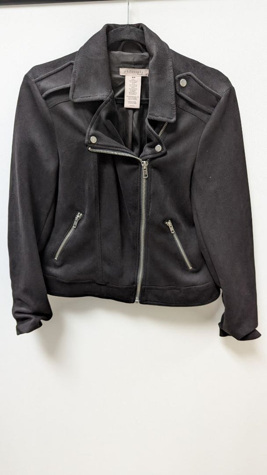 philosophy Black Faux-Suede Moto Jacket