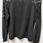 Exclusive Black Lace-Sleeve Sweater