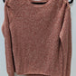 New York & Company Red Cold-Shoulder Sweater