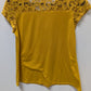 PerSeption Concept Mustard Lace-Sleeve Blouse