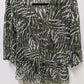Banana Republic Green Printed Drawstring Waist Blouse