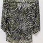 Banana Republic Green Printed Drawstring Waist Blouse