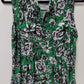 Cocomo Green/Black Floral Sleeveless Blouse