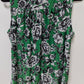 Cocomo Green/Black Floral Sleeveless Blouse
