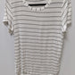Halogen White/Black Striped Short-Sleeve T-Shirt