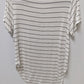 Halogen White/Black Striped Short-Sleeve T-Shirt