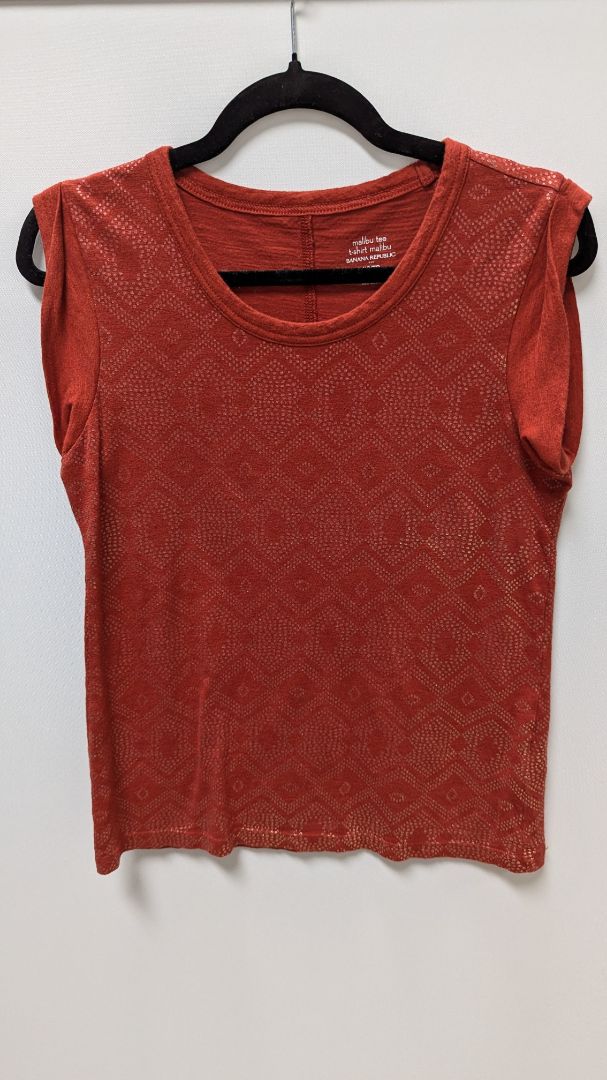 Banana Republic Orange "Malibu" Sleeveless T-Shirt