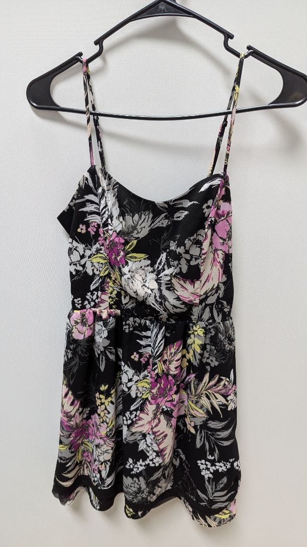 Princess Vera Wang Black Floral Mini Dress