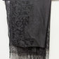 Black Lace Fringed Shawl Scarf
