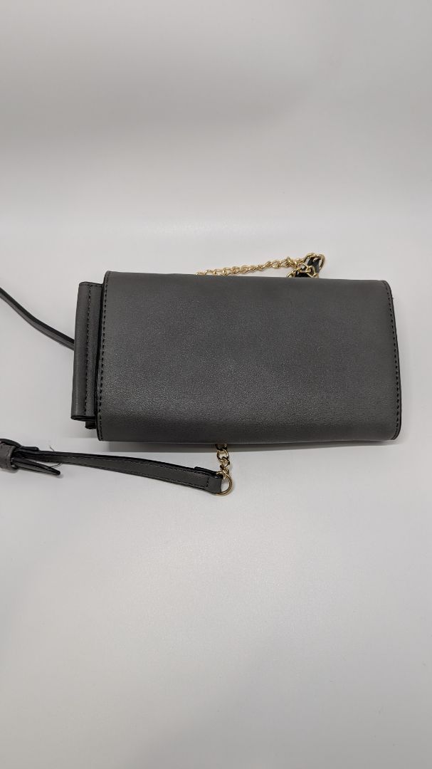 Urban Expression Grey/Gold Foldover Crossbody Purse