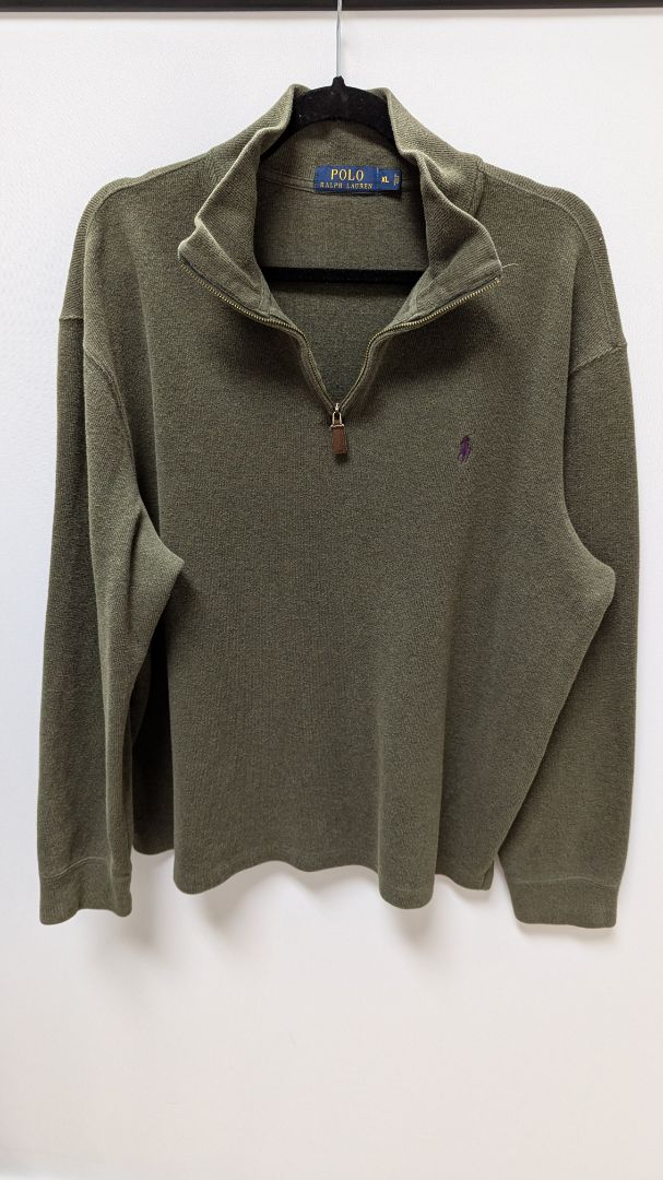 Polo Ralph Lauren Dark Green Quarter-Zip Pullover Sweatshirt