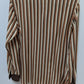 Lalliaui Brown Striped Italian Button-Down Shirt