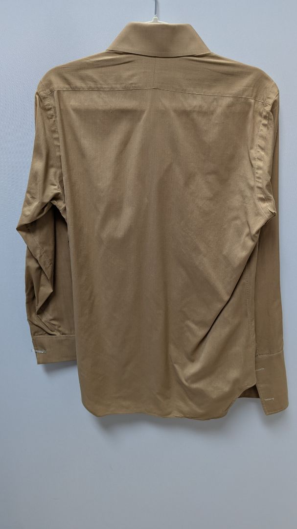 Cuzzens Light Brown Long-Sleeve Button-Down Shirt