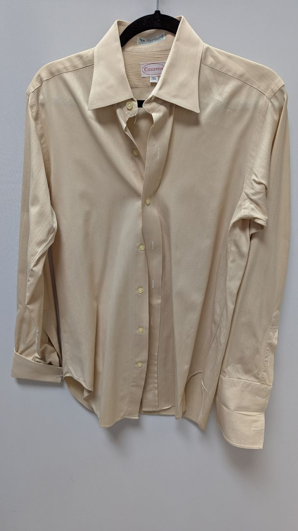 Cuzzens Khaki Long-Sleeve Button-Down Shirt