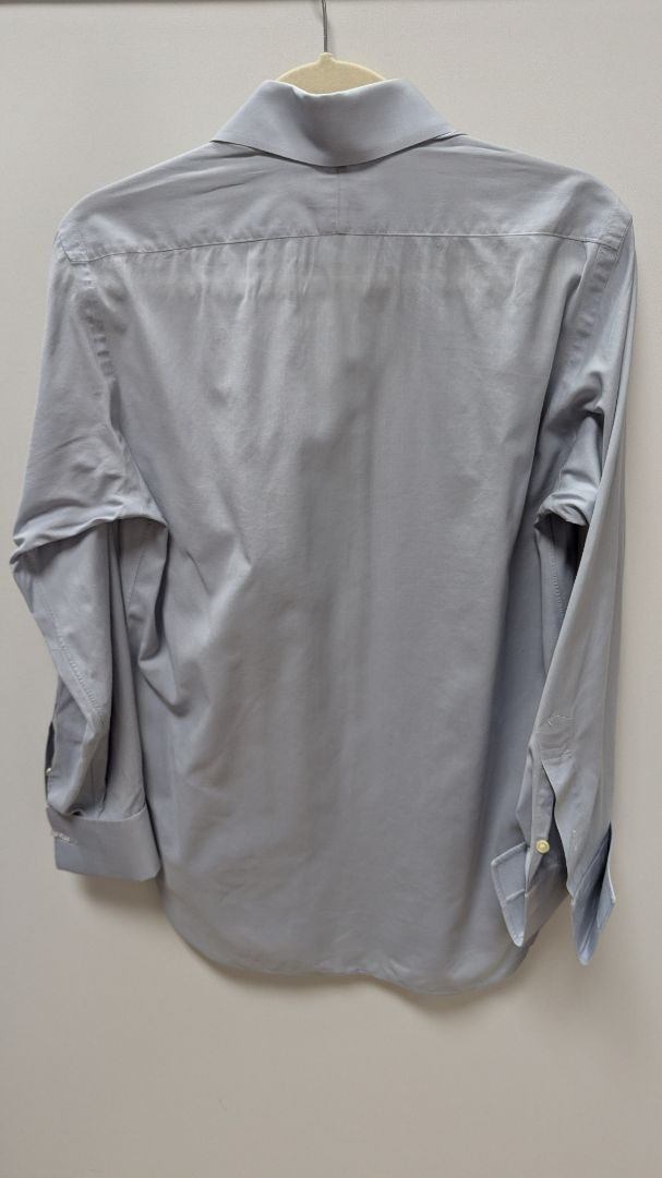 Cuzzens Light Grey Long-Sleeve Button-Down Shirt