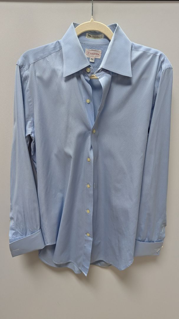 Cuzzens Light Blue Long-Sleeve Button-Down Shirt
