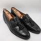 Bally Black Leather Tassel Fringe Loafer