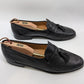 Bally Black Leather Tassel Fringe Loafer