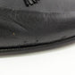 Bally Black Leather Tassel Fringe Loafer