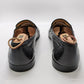 Bally Black Leather Tassel Fringe Loafer