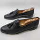 Bally Black Leather Tassel Fringe Loafer