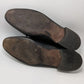 Bally Black Leather Tassel Fringe Loafer