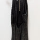 speechless Black/Silver Lace-Back Glitter Mini Dress