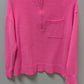 Lou & Grey Hot Pink Fuzzy Quarter-Zip Pullover Sweater