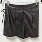 Simply Blessed Black Faux Leather Mini Skort