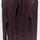 Dark Purple Knit Button-Down Cardigan Sweater
