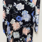 Chico's Navy Floral Tie-Sleeve Sheath Dress