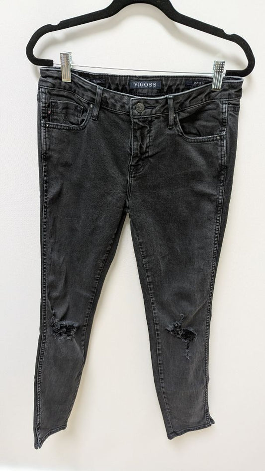 Vigoss Faded Black Chelsea Distressed Skinny Jeans