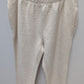 Good American Cream Fuzzy Jogger Sweatpants