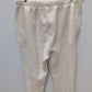 Good American Cream Fuzzy Jogger Sweatpants