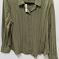 Madewell Dark Green Long-Sleeve Button-Down Blouse