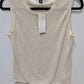 Saks Fifth Avenue Calico Tan Sleeveless Knit Blouse