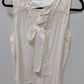 Catherine Malandrino Bone White Tie-Back Blouse