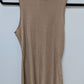 naked wardrobe Coco Brown Sleeveless Snug Blouse